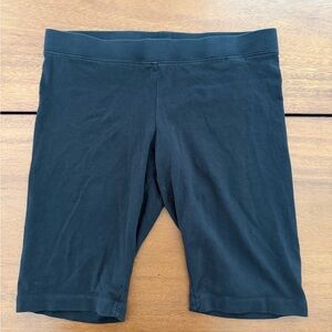 James Perse Black Cotton Bike Shorts